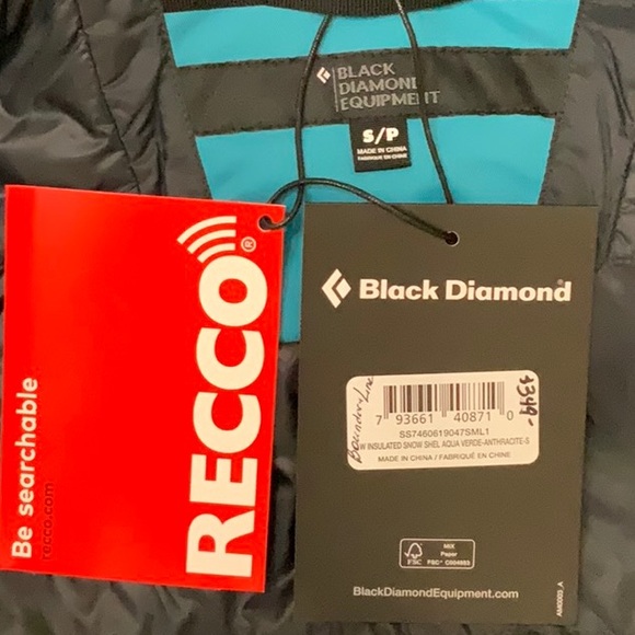 Black Diamond BOUNDARYLINE INSULATED JACKET - Aqua Verde/Anthracite - Picture 12 of 16